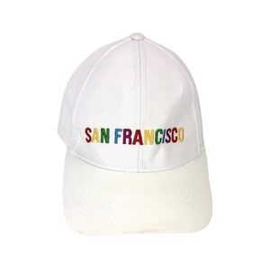 San‎ Francisco White Baseball Hat Cap, Adjustable Strap, Multicolor, Pride